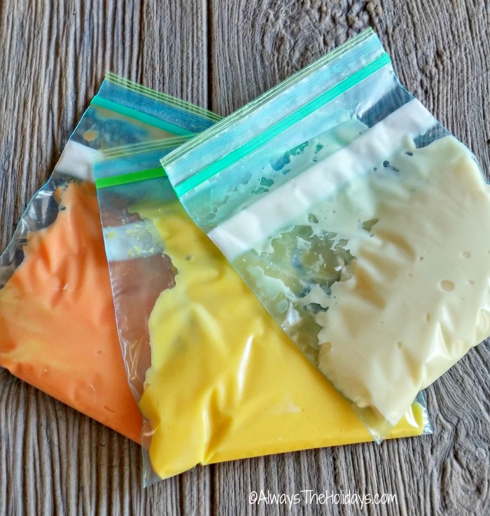 pudding mix in baggies