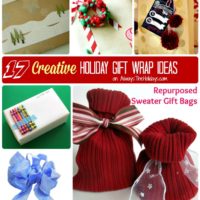 A collage of different creative gift wrapping ideas with a text overlay reading 
