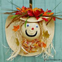 Scarecrow wreath autumn door decoration