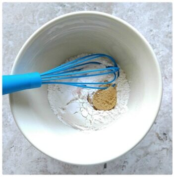 The dry ingredients for banana pumpkin pancakes.