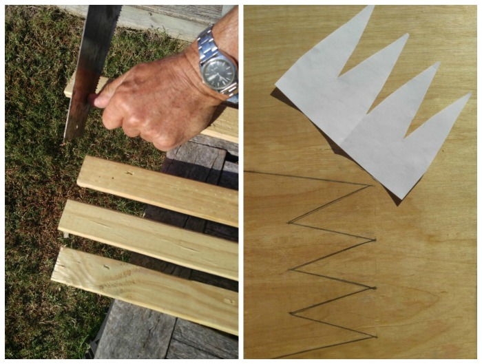 Cut the wooden strips and the plywood patterns