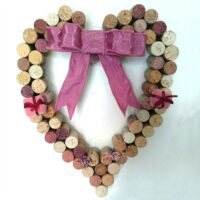 Finished Wine Cork Heart Wall Hanging