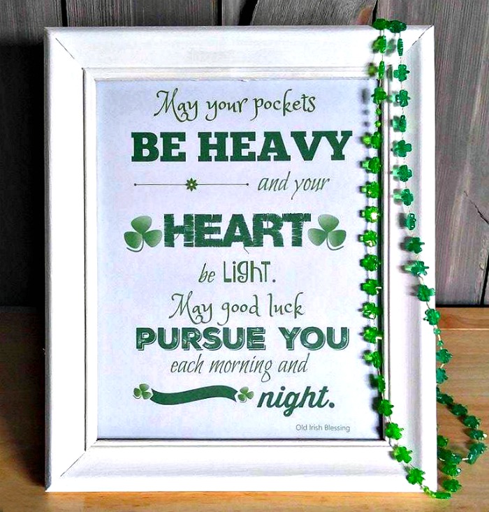 St . Patrick's Day printable - Old Irish Blessing