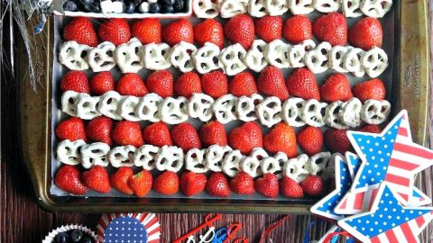 Easy 4th of July Flag Platter - Healthy 4th of July Desserts