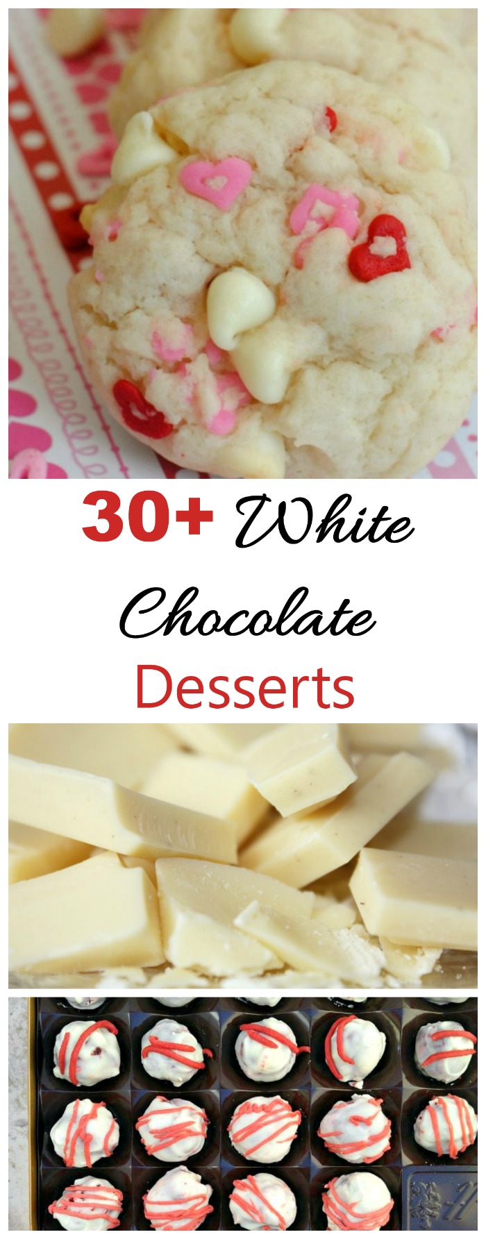 These 30 white chocolate recipes are the perfect way to celebrate white chocolate day (or anyday!!) #whitechocolate #nationalday