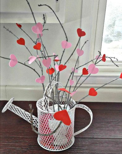 Easy Valentine's Day Heart Tree Decor Project for Less than $5