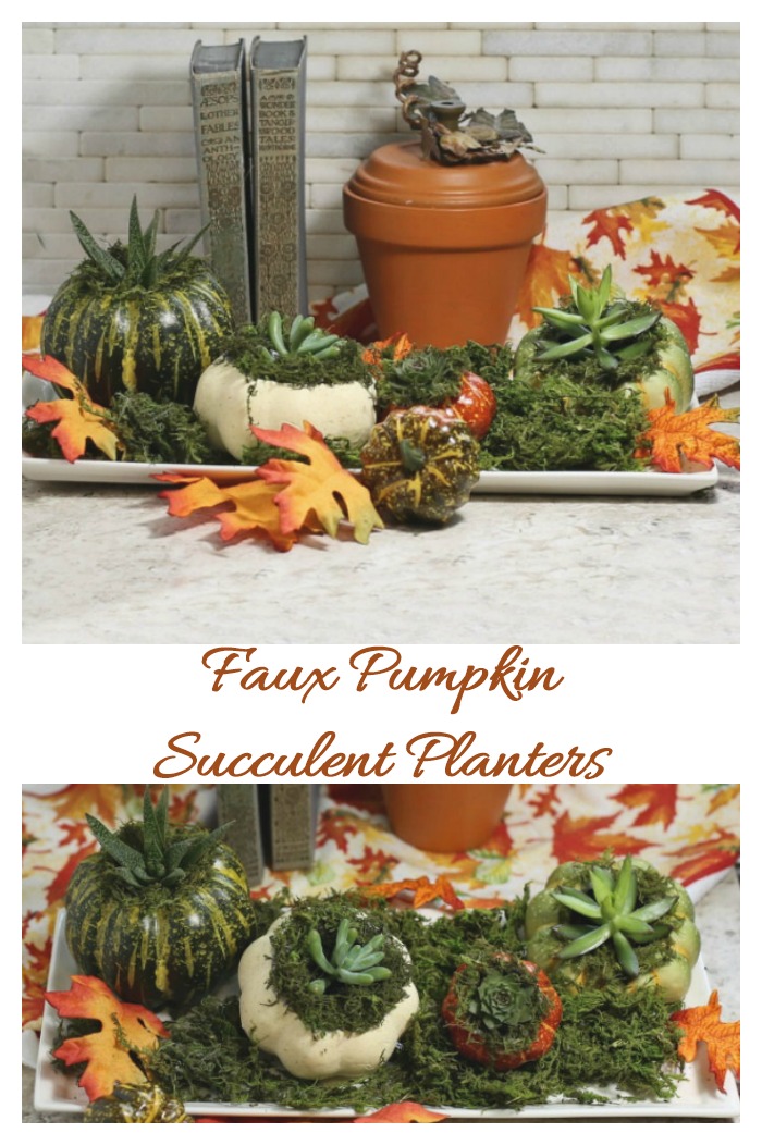These mini pumpkin planters are so much fun to make and perfect for a fall table centerpiece. You won't believe how easy they are to make!