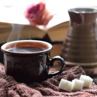 mug of cocoa and coffee