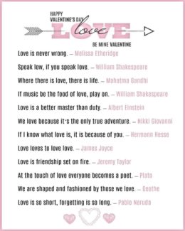 Inspirational Love Quotes - Love Messages and Sayings - with Printable