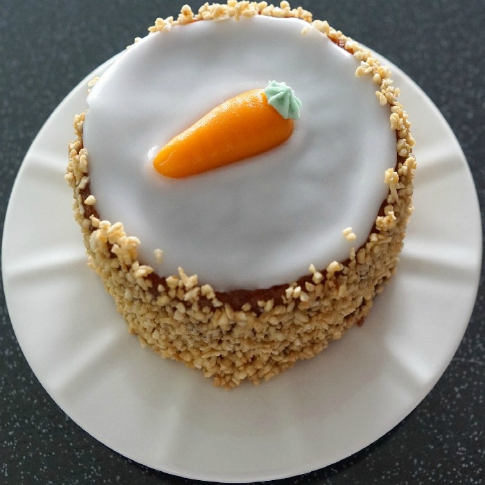 decorated carrot cake
