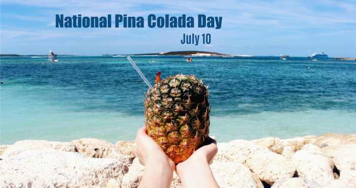 National Pina Colada Day is celebrated each year on July 10