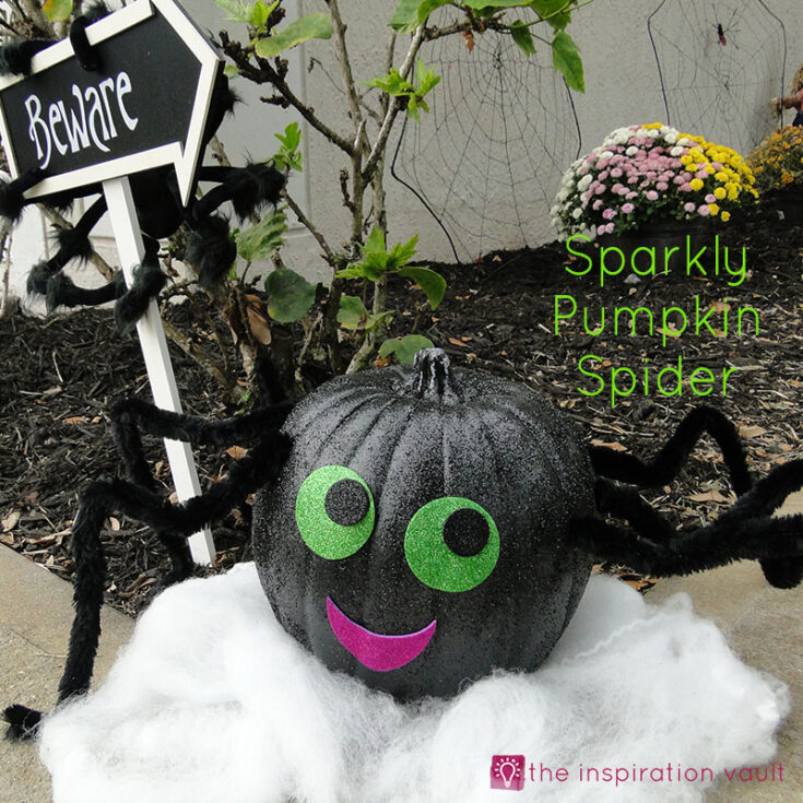 sparkling pumpkin spiders