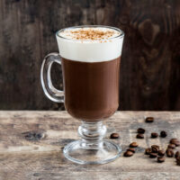 A mug of Irish coffee for National Irish Coffee Day.