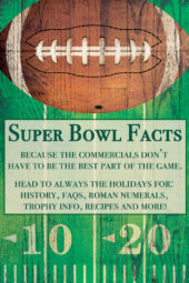 Super Bowl Facts - History, FAQs, Roman Numerals, Recipes and More!