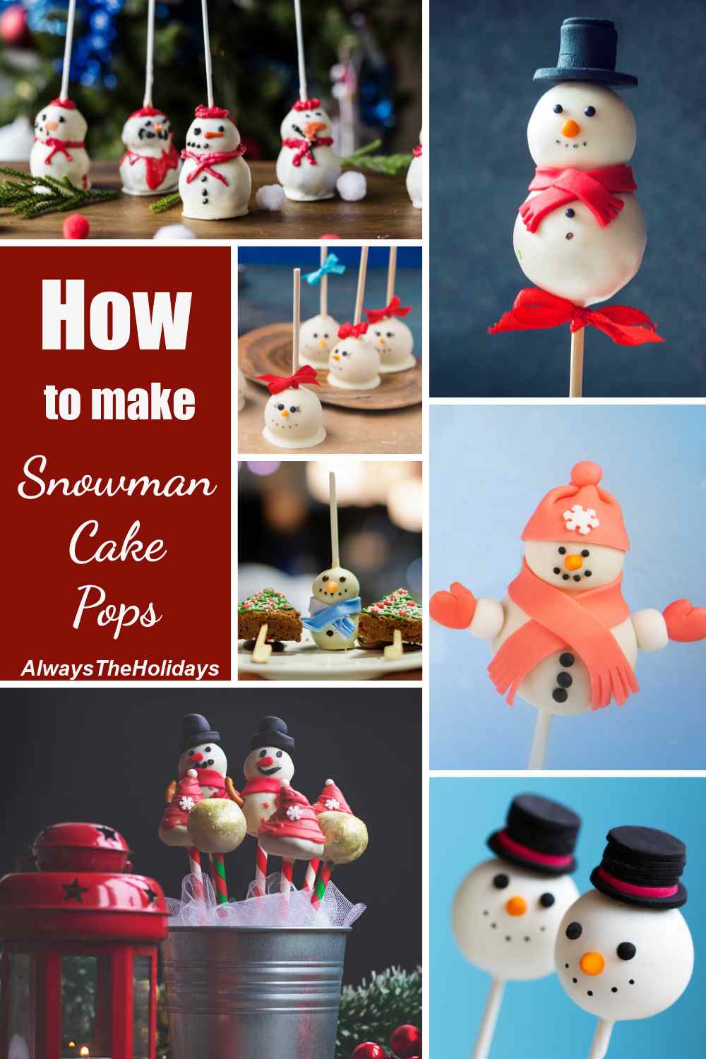 Christmas cake pops with words How to make snowman cake pops