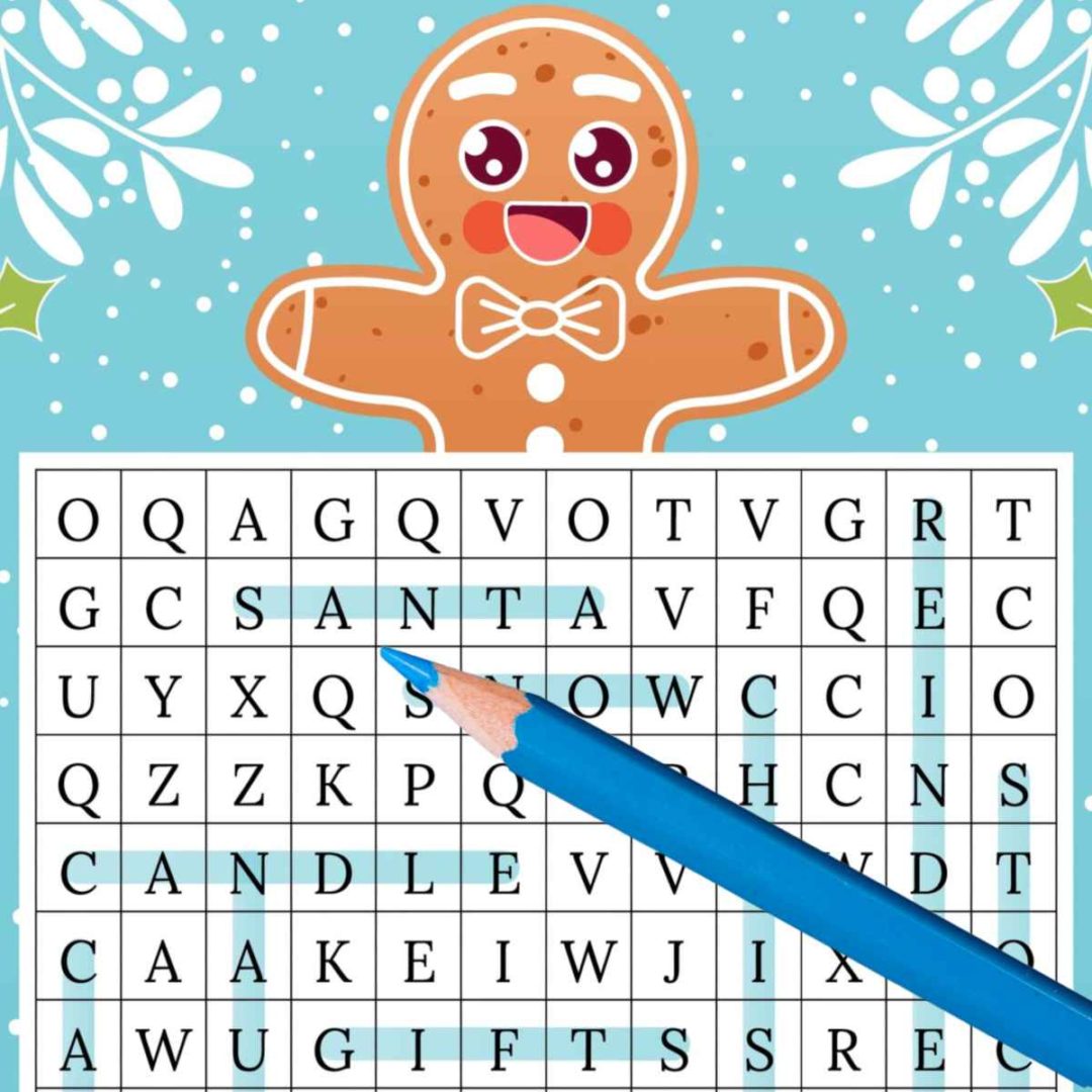December Word Search Printable - National Days Word Find Puzzle