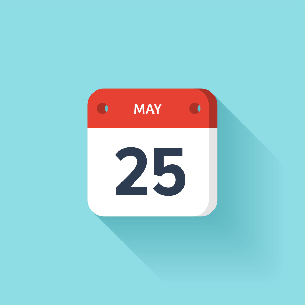 A calendar icon that says May 25, to mark the May 25 national days.