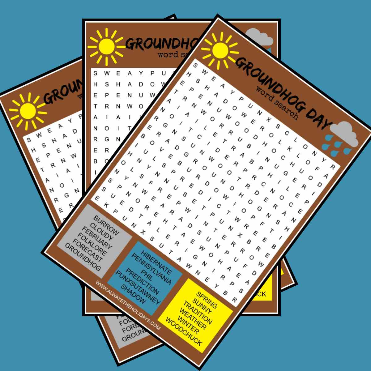 20+ Free Holiday Word Searches with Answer Keys Included