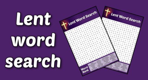 Get a Free Word Search for Lent - With an Answer Key Included