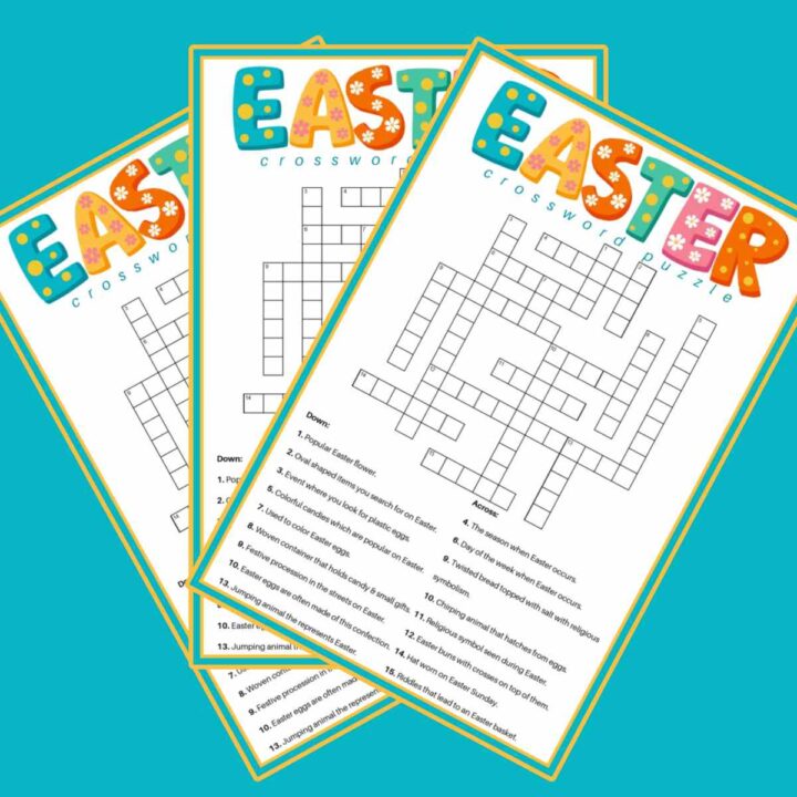 Free Easter Crossword Puzzle Printable - 2 Versions & Answer Key for Free Printable Easter Puzzles For Adults