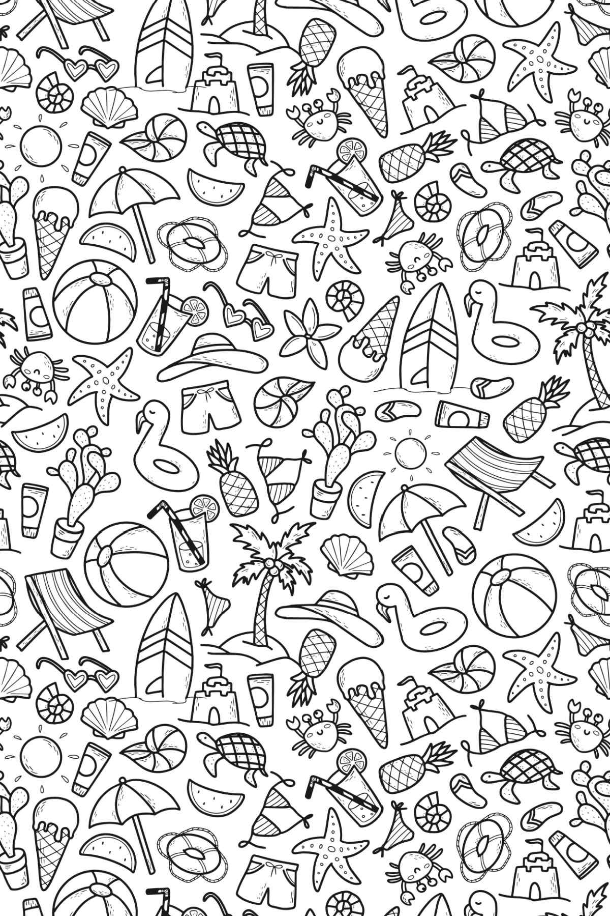 Summer Coloring Sheets For Kids Printable Infoupdate