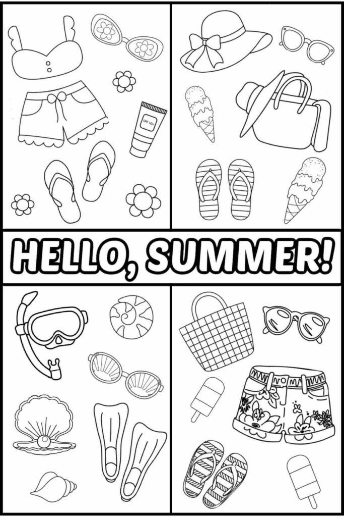 20+ Free Printable Summer Coloring Sheets - Designs for All Ages