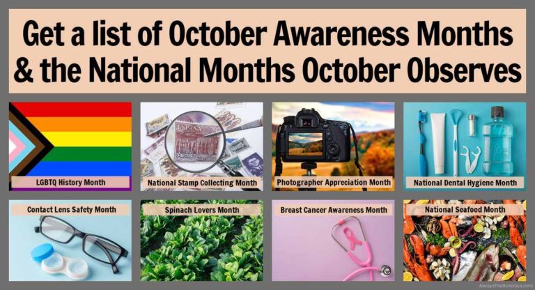 October Awareness Months & National Months October Celebrates