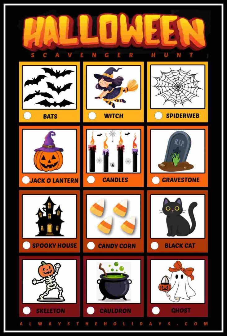 Free Printable Halloween Scavenger Hunt - Fun Activity for Kids