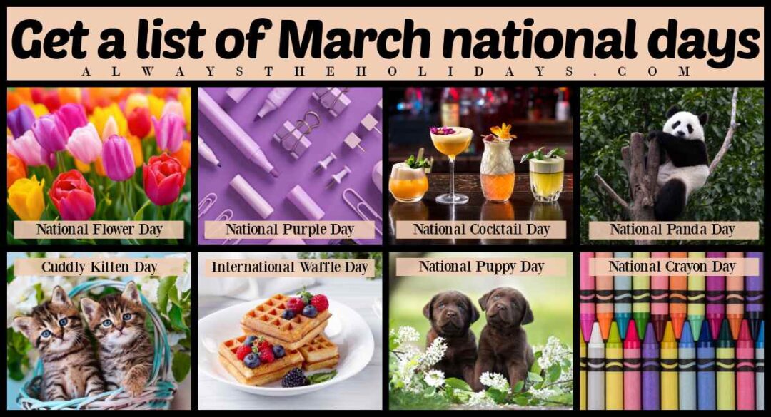 March National Days - Get a List of the National Days in March