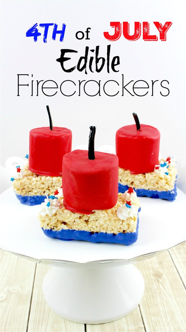 Image for 4th of July Edible Firecracker Rice Krispies Recipe