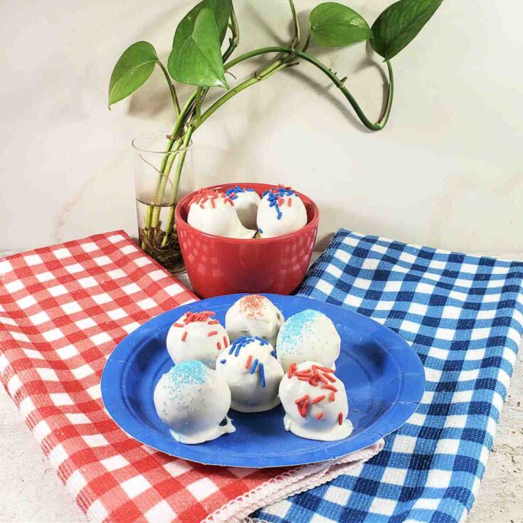 Image for Chocolate Cake Truffles &ndash; Easy Patriotic Cake Balls Recipe