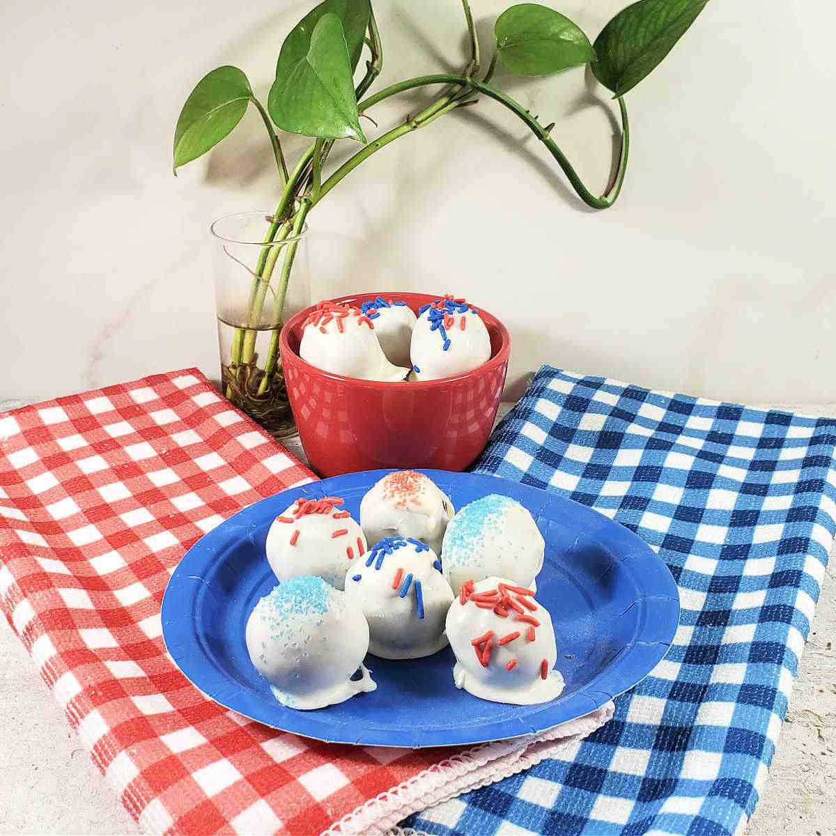 Image for Chocolate Cake Truffles &ndash; Easy Patriotic Cake Balls Recipe