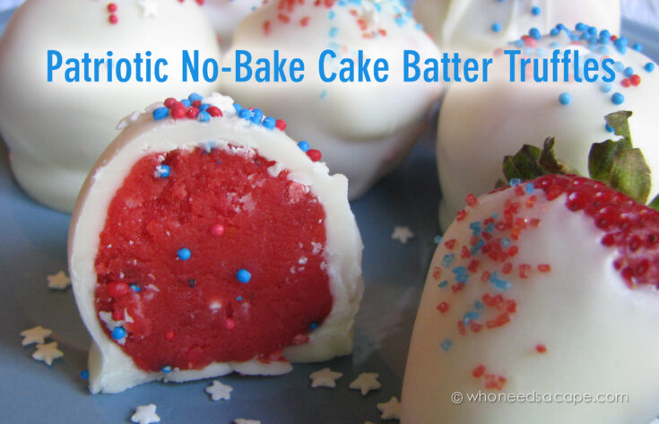 Image for Patriotic No-Bake Cake Batter Truffles